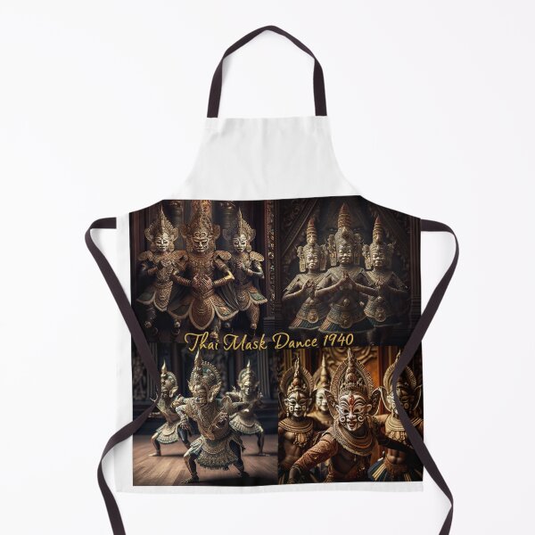 Item preview, Thai Mask Dance from the 1940's designed and sold by Charlies-Artbox.