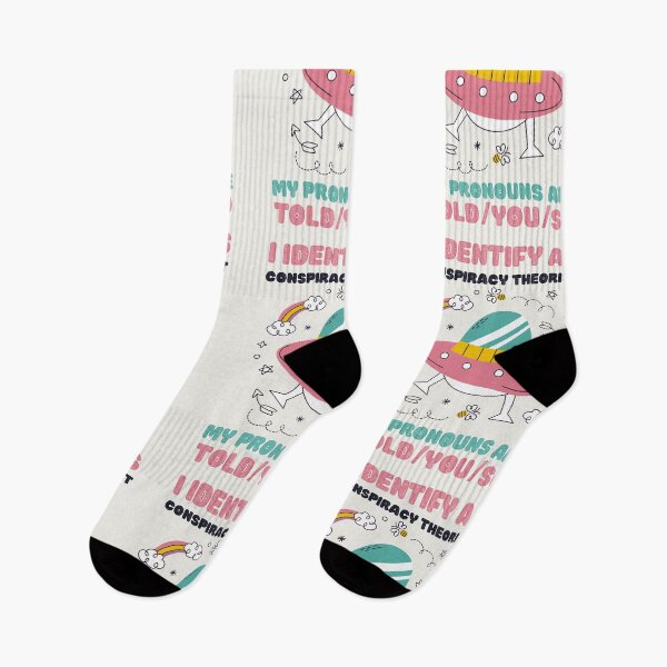 Item preview, I Identify As A Conspiracy Theorist My Pronouns Are Told You So Kawaii Ufo Alien Design designed and sold by CandyDroidMerch.