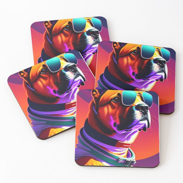Item preview, Cool dog astronaut illustration in the space, colorful vibrant digital art 6 designed and sold by vishalraifx.