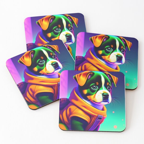 Item preview, Cool dog astronaut illustration in the space, colorful vibrant digital art 7 designed and sold by vishalraifx.