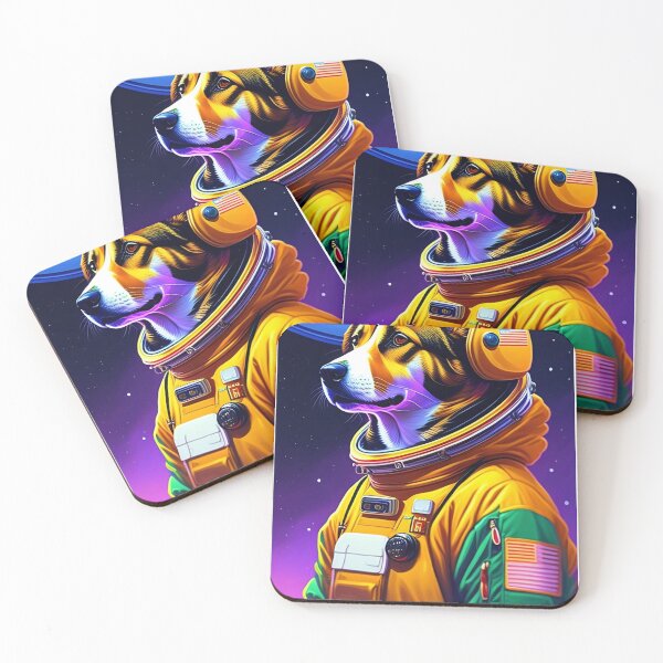 Item preview, Cool dog astronaut illustration in the space, colorful vibrant digital art 8 designed and sold by vishalraifx.