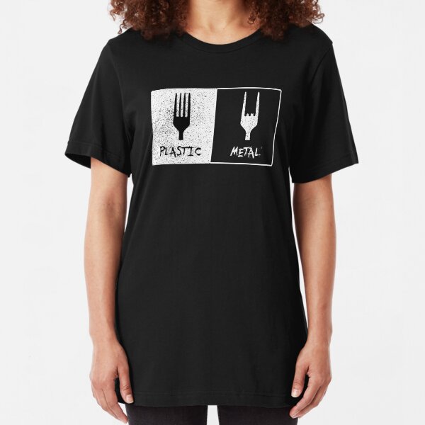 Plastic and Metal Fork Slim Fit T-Shirt