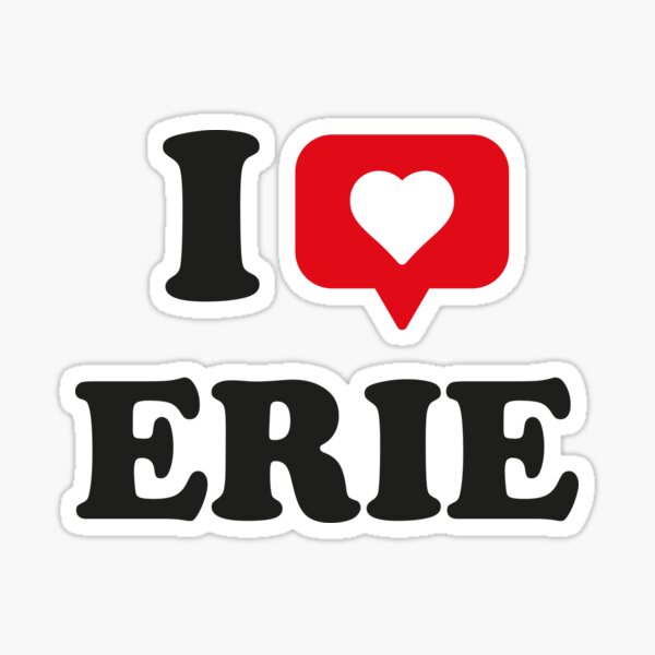 Item preview, I Love Erie, I Heart Erie, Hometown Erie, Pennsylvania designed and sold by Danylo Mikhnievych.