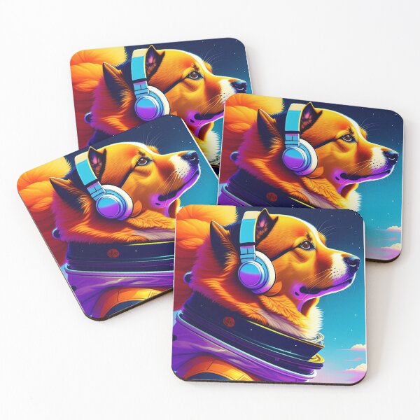 Item preview, Cool dog astronaut illustration in the space, colorful vibrant digital art 9 designed and sold by vishalraifx.