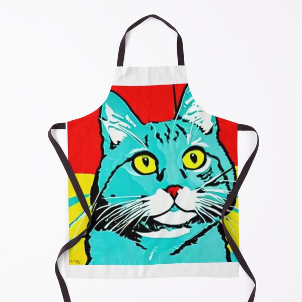 Item preview, Colourful Pop Art Cat Portrait | Original artwork in the style of Andy Wahrol's iconic "Marilyn's Diptych" screenpainting artwork designed and sold by ArtworkbyEmmy.