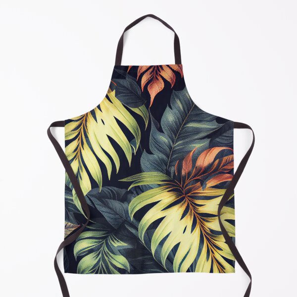 Item preview, "Alessandra" - Watercolor Leaf Leafs Abstract Painting Pattern in Green, Black, Brown, White Yellow, Blue, Cream, Light designed and sold by HiArtify ❤️.