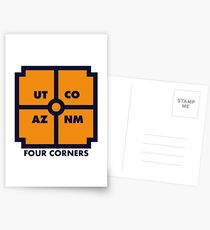 Four Corners - Blue and Orange Postcards