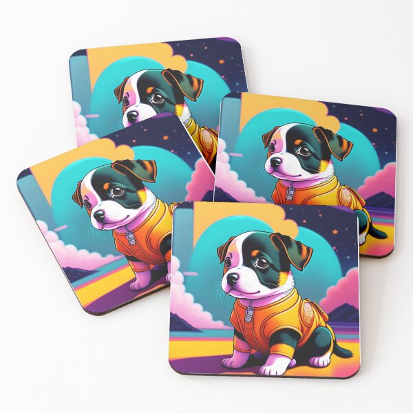 Item preview, Cool dog astronaut illustration in the space, colorful vibrant digital art 11 designed and sold by vishalraifx.