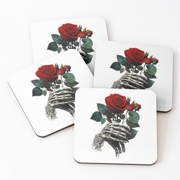 Item preview, Skeleton hand Holding Red Rose designed and sold by Zaak4.
