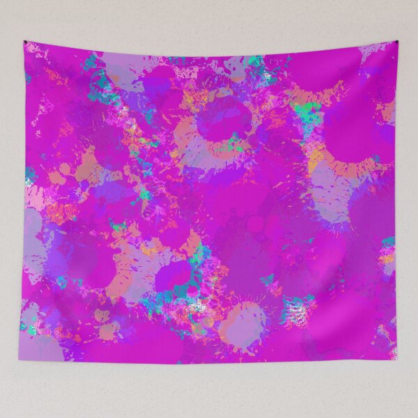Item preview, Multicolor and Pink, Lilac and Purple Tones Splashes of Paint Pattern Design  designed and sold by theprintedclub.