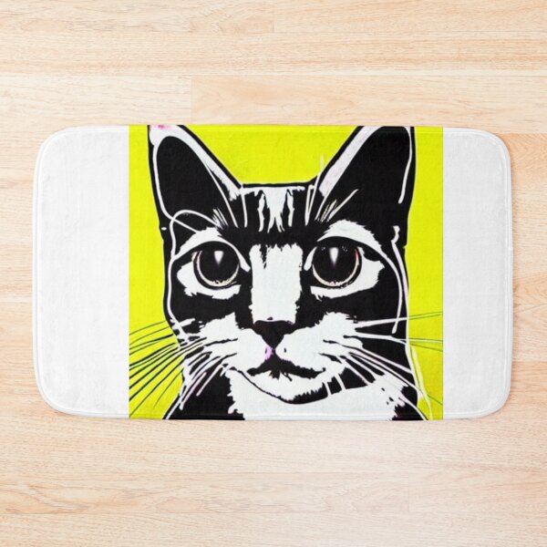 Item preview, Colourful Pop Art Cat Portrait | Original artwork in the style of Andy Wahrol's iconic "Marilyn's Diptych" screenpainting artwork  designed and sold by ArtworkbyEmmy.