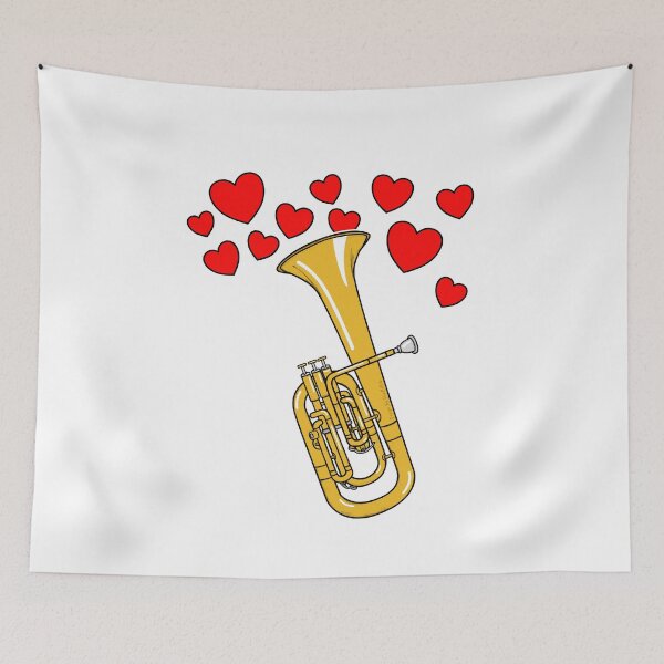 Item preview, Valentines Tenor Horn Teacher Brass Player Wedding Musician designed and sold by doodlerob.