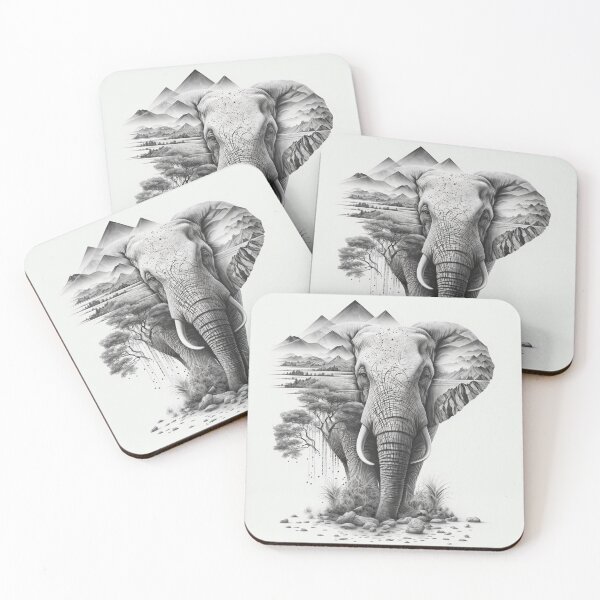 Item preview, Geometric Elephant designed and sold by SchellStation.