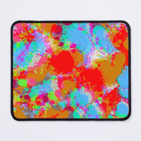 Item preview, Multicolor and Bright Red and Blue, Orange and Neon Green, Splashes of Paint Pattern Design designed and sold by theprintedclub.