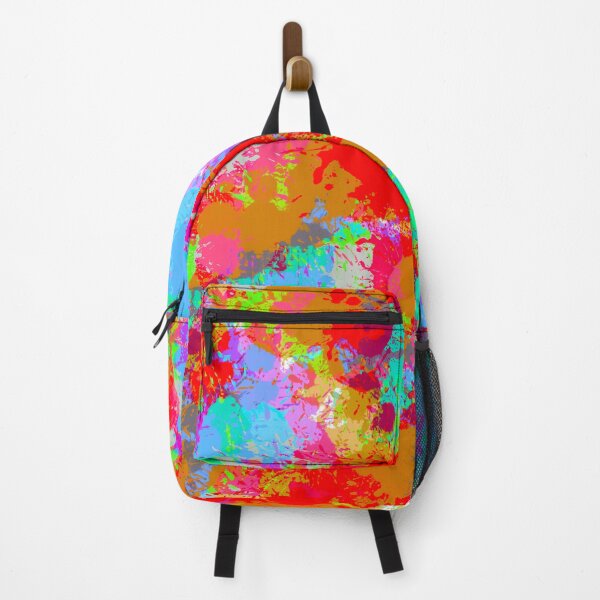 Item preview, Multicolor and Bright Red and Blue, Orange and Neon Green, Splashes of Paint Pattern Design designed and sold by theprintedclub.