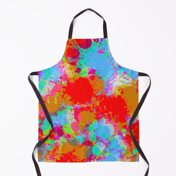 Item preview, Multicolor and Bright Red and Blue, Orange and Neon Green, Splashes of Paint Pattern Design designed and sold by theprintedclub.