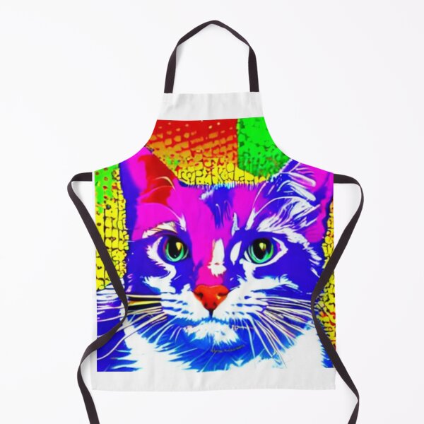 Item preview, Colourful Pop Art Cat Portrait | Original artwork in the style of Andy Wahrol's iconic "Marilyn's Diptych" screenpainting artwork designed and sold by ArtworkbyEmmy.