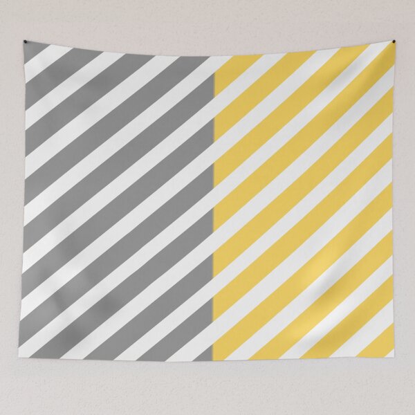 Item preview, Yellow and gray stripes fashionable cool pattern designed and sold by stayartsy07.