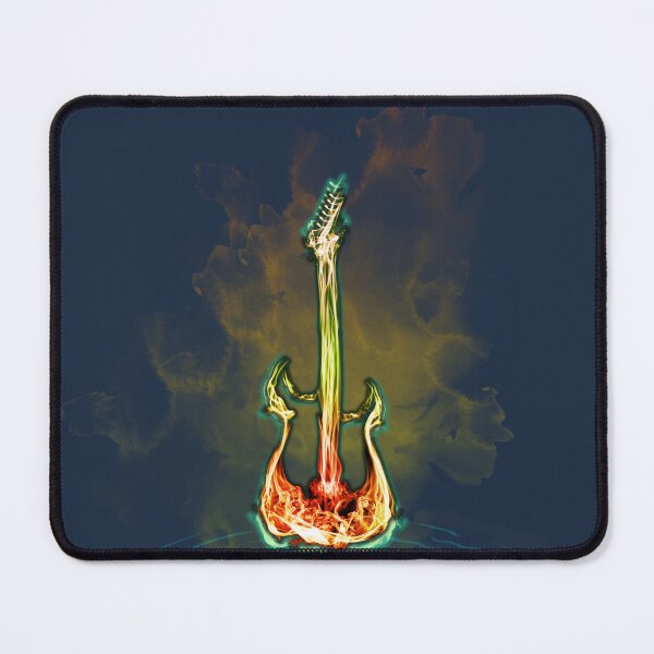 Item preview, Guitar on fire reflecting off of rippled water designed and sold by Novelty-Shirts.