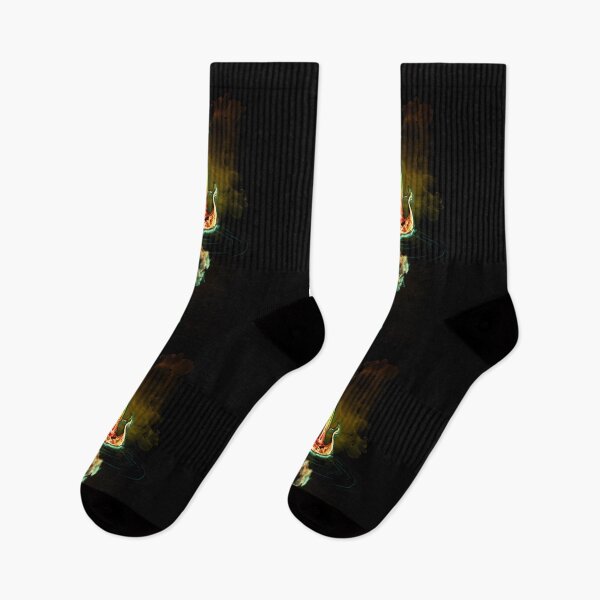 Item preview, Guitar on fire reflecting off of rippled water designed and sold by Novelty-Shirts.