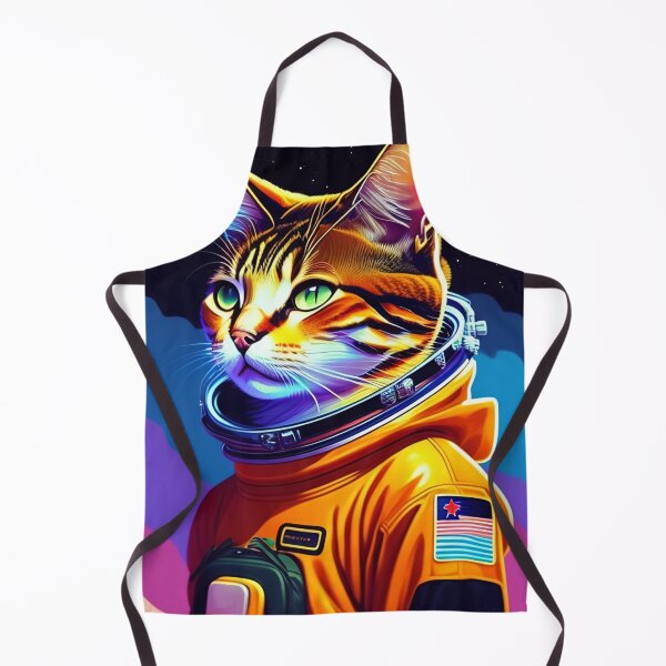 Artikelvorschau, Coole Katzen-Astronautenillustration im Weltraum, farbenfrohe, lebendige digitale Kätzchenkunst 1 entworfen und verkauft von vishalraifx.