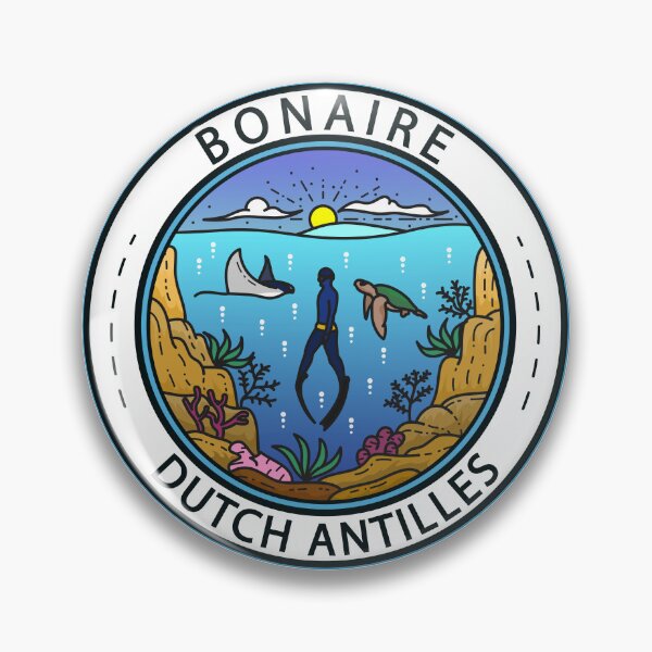 Item preview, Bonaire Dutch Antilles Scuba Badge designed and sold by KrisSidDesigns.