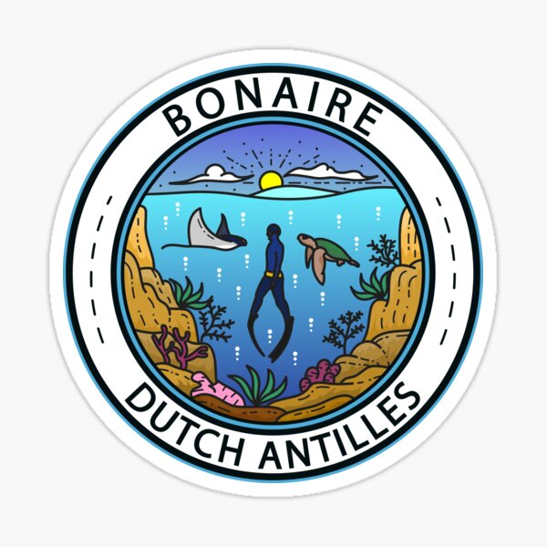 Aperçu de l'œuvre Insigne de plongée Bonaire Antilles néerlandaises créée et vendue par KrisSidDesigns.
