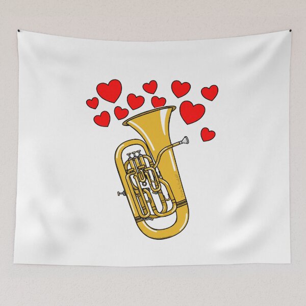 Item preview, Valentines Euphonium Teacher Euphoniumist Brass Player Wedding Musician designed and sold by doodlerob.