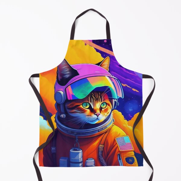 Artikelvorschau, Coole Katzen-Astronauten-Illustration im Weltraum, farbenfrohe, lebendige Kitty-Digitalkunst 3 entworfen und verkauft von vishalraifx.