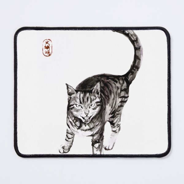 Item preview, Watercolor Cat Painting - Japanese Design designed and sold by ArtProvocation.
