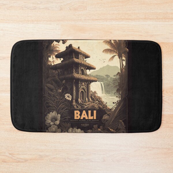 Item preview, Original art Vintage style Bali Travel Poster Print designed and sold by Charlies-Artbox.