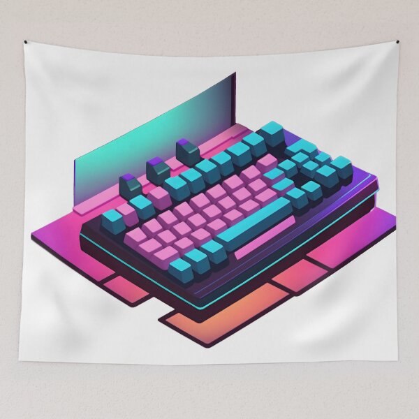 Item preview, neon keyboard designed and sold by rondoesthis.