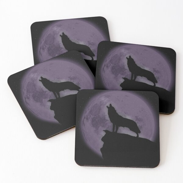 Item preview, Purple moon Howling wolf designed and sold by SaintsPlace.