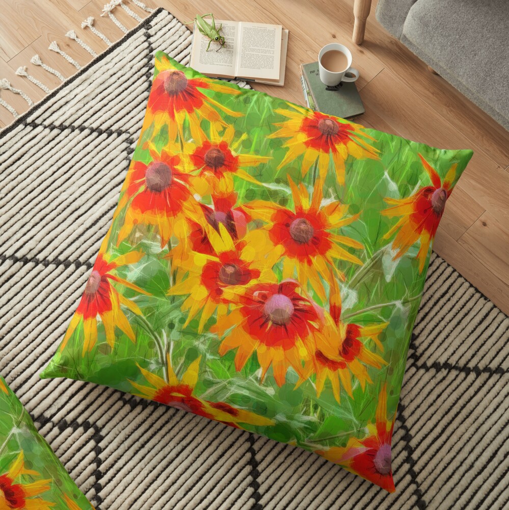 Flowers Floor Pillow