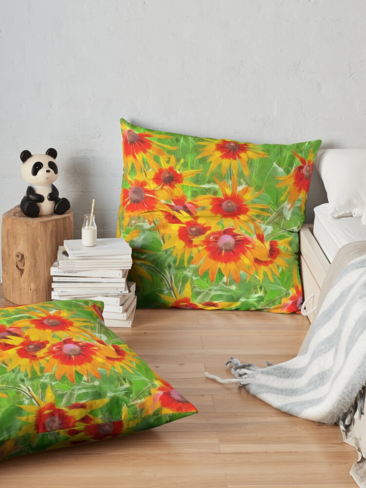 Alternate view of Flowers Floor Pillow