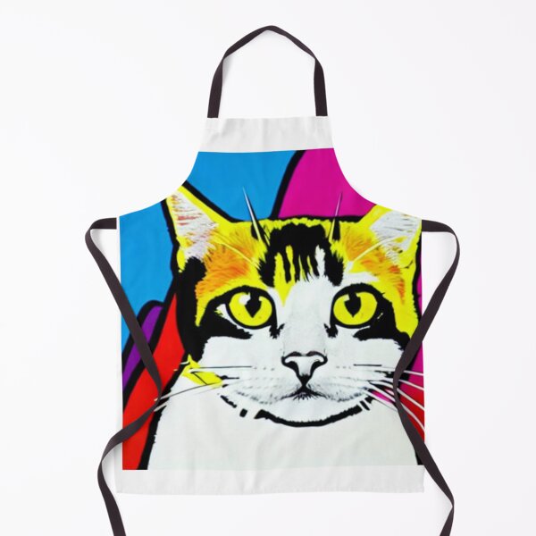 Item preview, Colourful Pop Art Cat Portrait | Original artwork in the style of Andy Wahrol's iconic "Marilyn's Diptych" screenpainting artwork designed and sold by ArtworkbyEmmy.