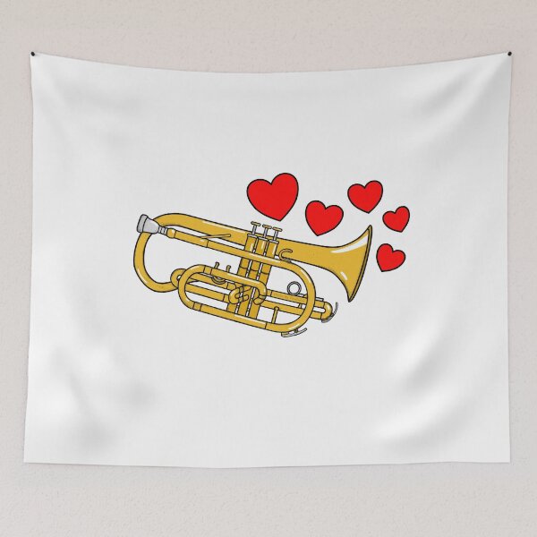 Item preview, Valentines Cornet Teacher Cornetist Brass Player Wedding Musician designed and sold by doodlerob.