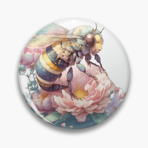 Item preview, bee on flower designed and sold by MckennaiiShop.