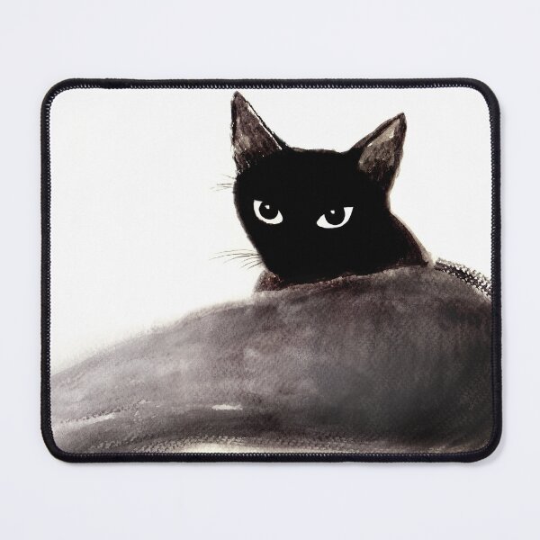 Item preview, Black Cat Ink Painting - Zen Design designed and sold by ArtProvocation.