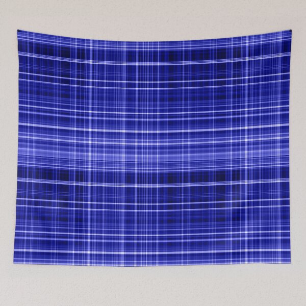 Item preview, Blue Plaid Colorful Stripes Design designed and sold by eddiebarronshop.