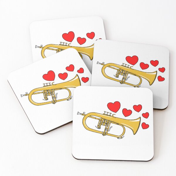 Item preview, Valentines Flugelhorn Teacher Brass Player Wedding Musician designed and sold by doodlerob.