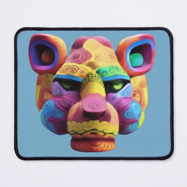 Item preview, Jaguar head alebrije, AI art designed and sold by Dendros-Studio.