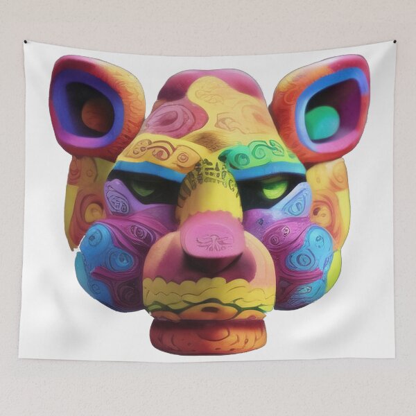 Item preview, Jaguar head alebrije, AI art designed and sold by Dendros-Studio.