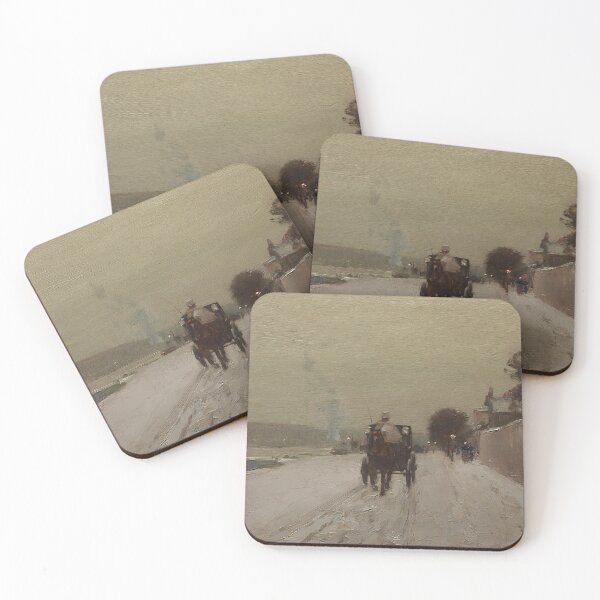 Item preview, Winter scenery - Along the Seine Winter by Childe Hassam designed and sold by AR-shop.