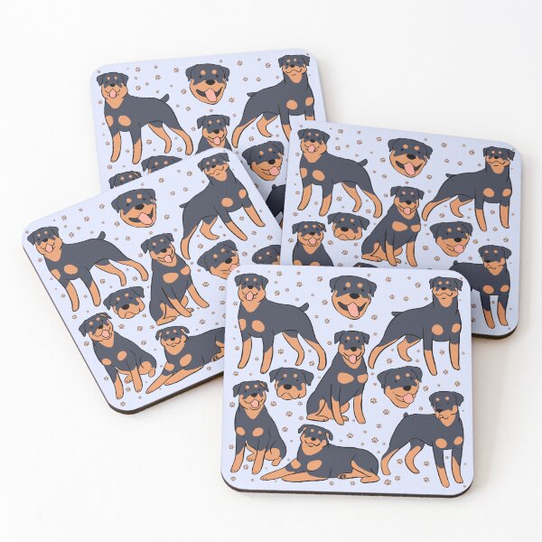 Item preview, Rottweiler cute pattern illustration  designed and sold by Yarafantasyart.
