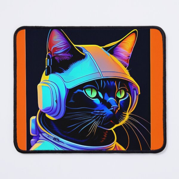 Item preview, Cool cat astronaut illustration in the space, colorful vibrant kitty digital art 13 designed and sold by vishalraifx.