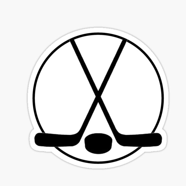 Crossed Hockey Sticks Stickers | Redbubble