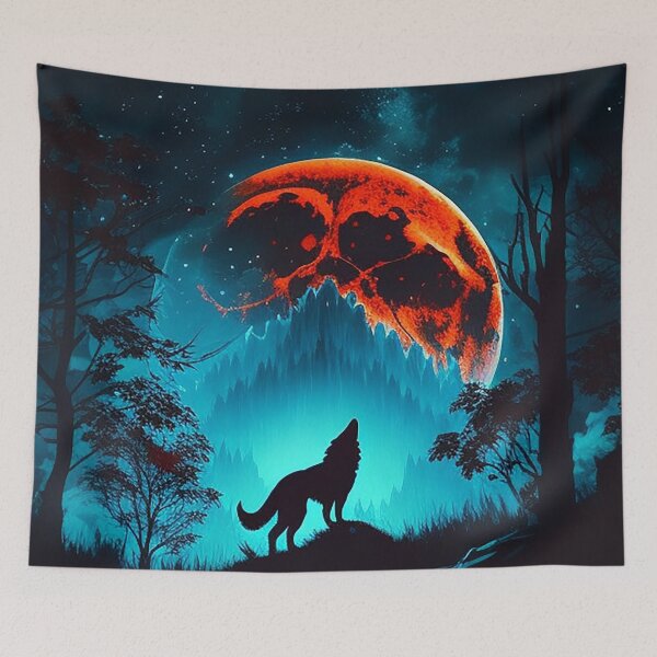 Item preview, The 8K Blood Wolf: A Mythical Digital Art Collectible designed and sold by Zovermind.