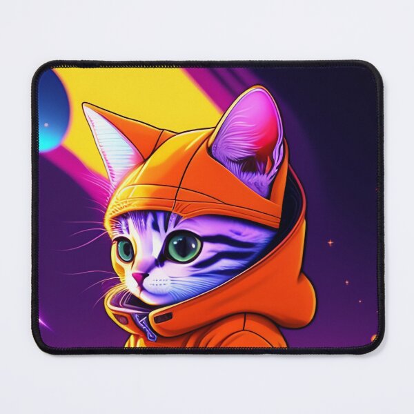 Item preview, Cool cat astronaut illustration in the space, colorful vibrant kitty digital art 16 designed and sold by vishalraifx.
