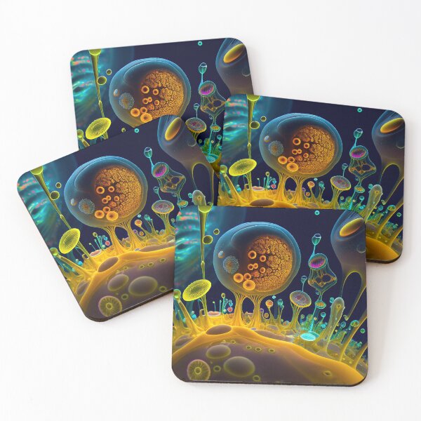Item preview, Aqua Amoebas: A Colorful Art Piece designed and sold by Artventure1.